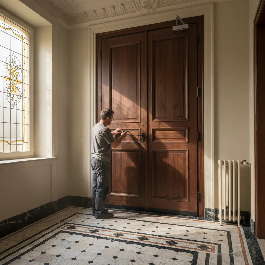 Pose de porte blindée à Cité (Lausanne)